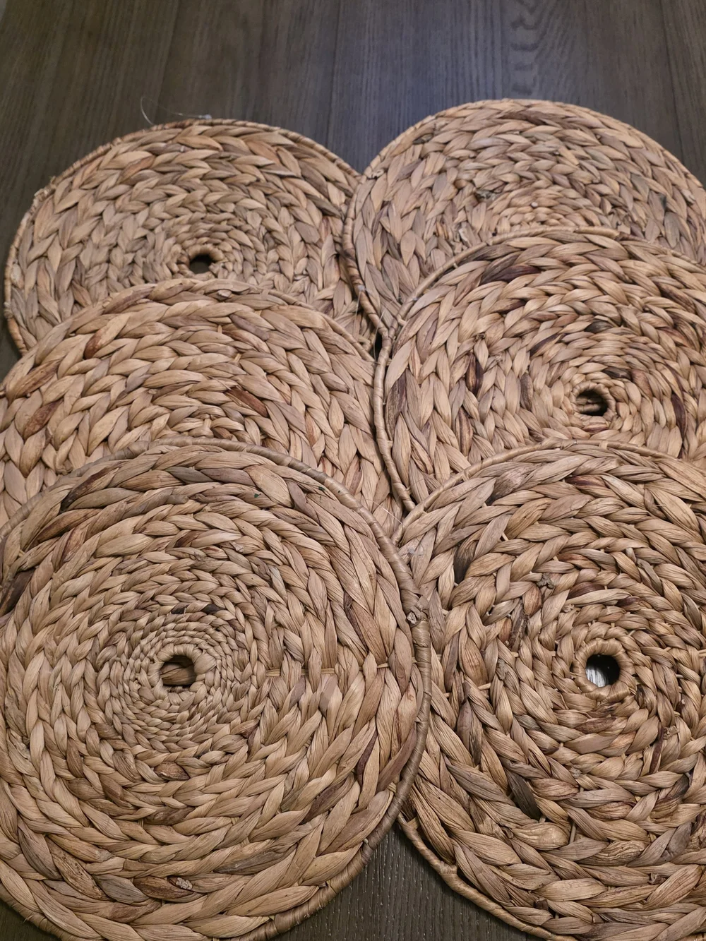 Set of 6 Woven Natural Placemats – Beautiful set of 6 natural woven placemats